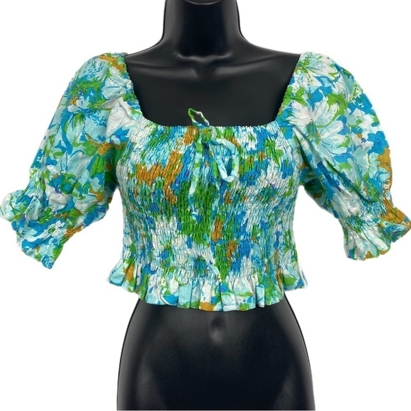 Nwt | FAITHFULL THE BRAND Lenora Gardone Floral Top Size 4 - Picture 2 of 10